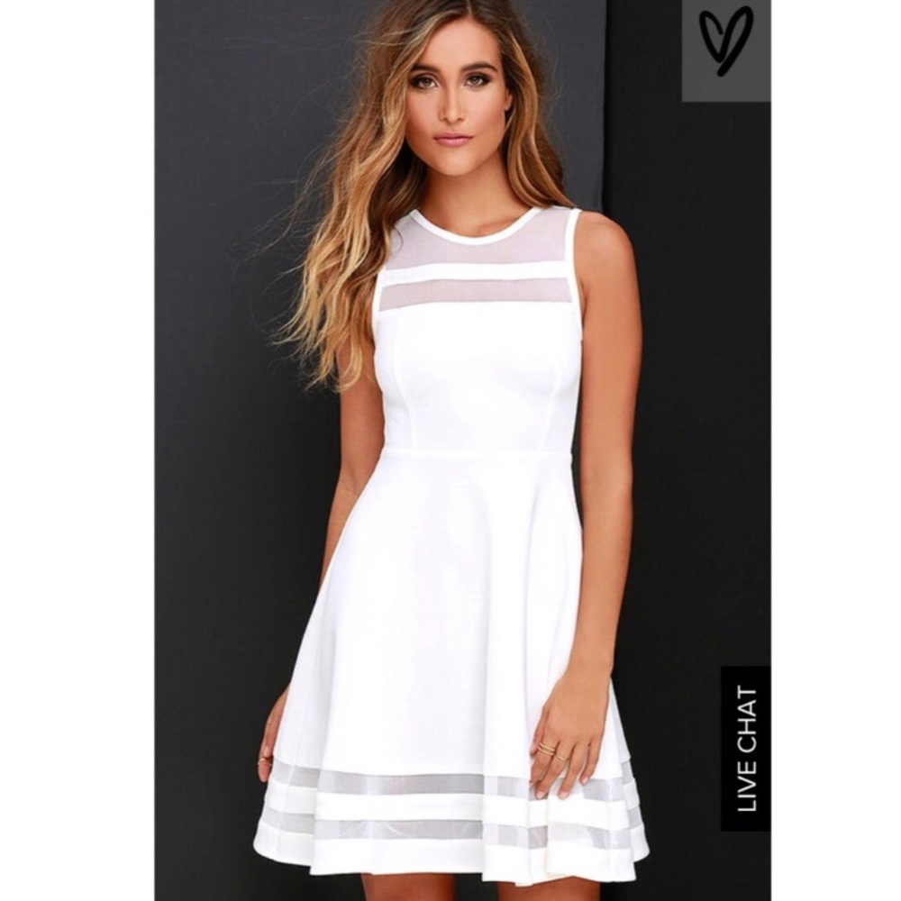 Lulu’s White Skater Dress